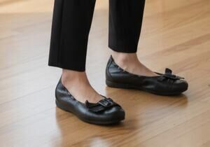 ABEO B.I.O.system Tabitha Metatarsal Buckle Bow Flats sz 8 narrow SH133